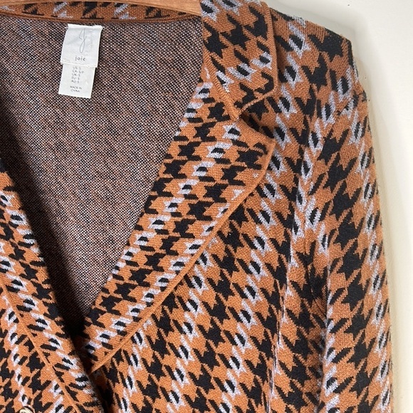 JOIE Houndstooth Cardigan Blazer Size Small - Picture 3 of 13